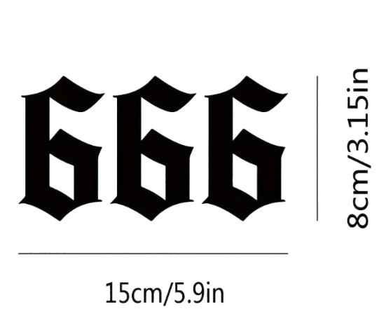 Sticker 666 (15x8cm)