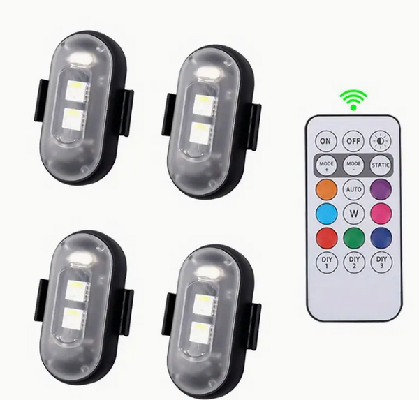 4 led-uri cu telecomanda