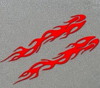 Stickere reflectorizante cu flăcări (20.5x7.5cm)