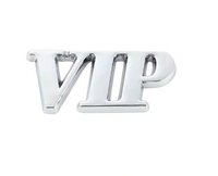 Sticker metalic VIP 3D in relief (Argintiu/auriu)