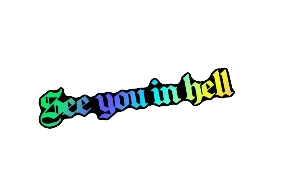 Sticker See you in hell (18x3.3cm)