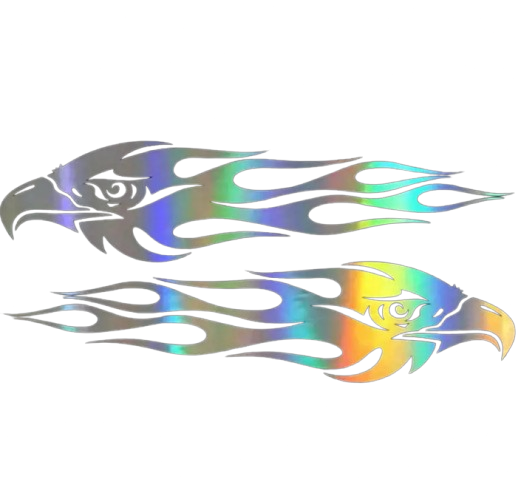 Sticker Vultur policromatic  2 buc. (5.65x12cm)