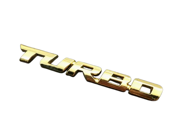 Sticker metalic 3D Turbo (9.7x1.1cm)
